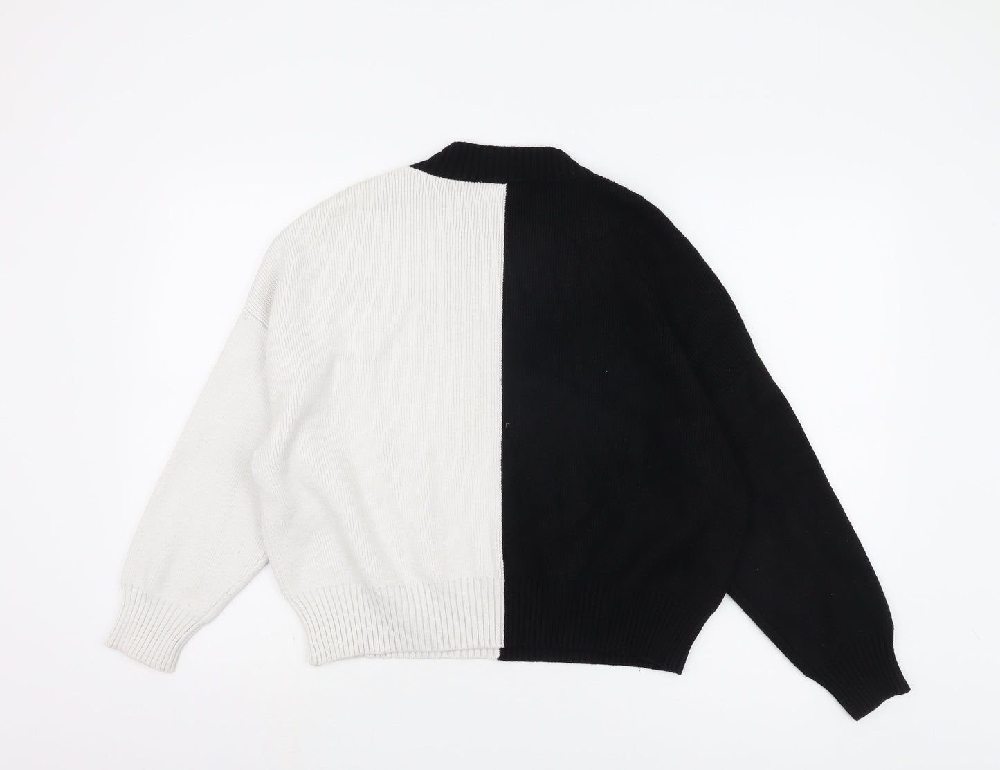 MNG Women's Black White Pullover Jumper, Size 8