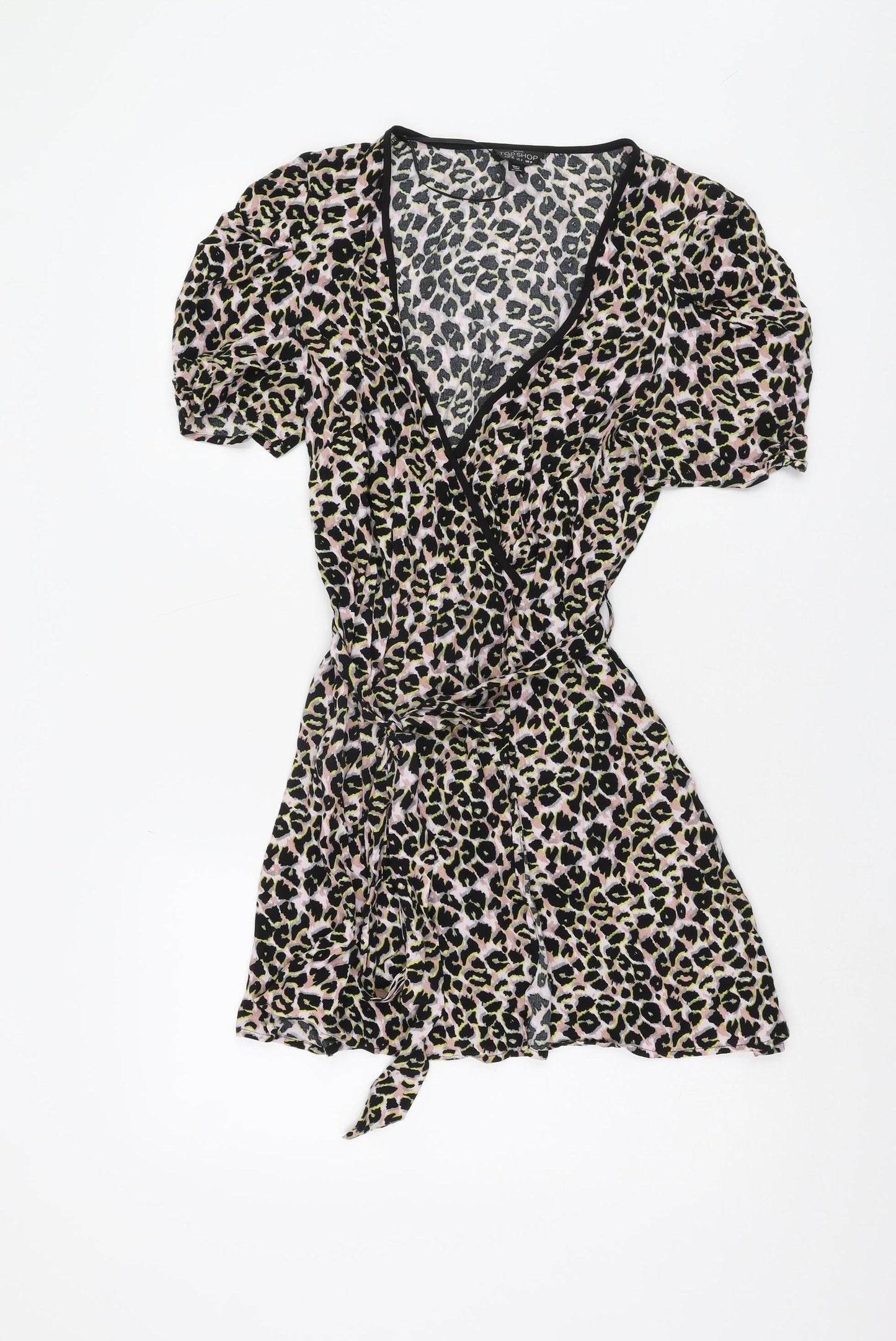 Topshop Women's Animal Print Wrap Dress
