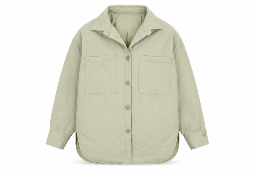 H&M Women's Beige XS Long Sleeve Casual Button Jacket