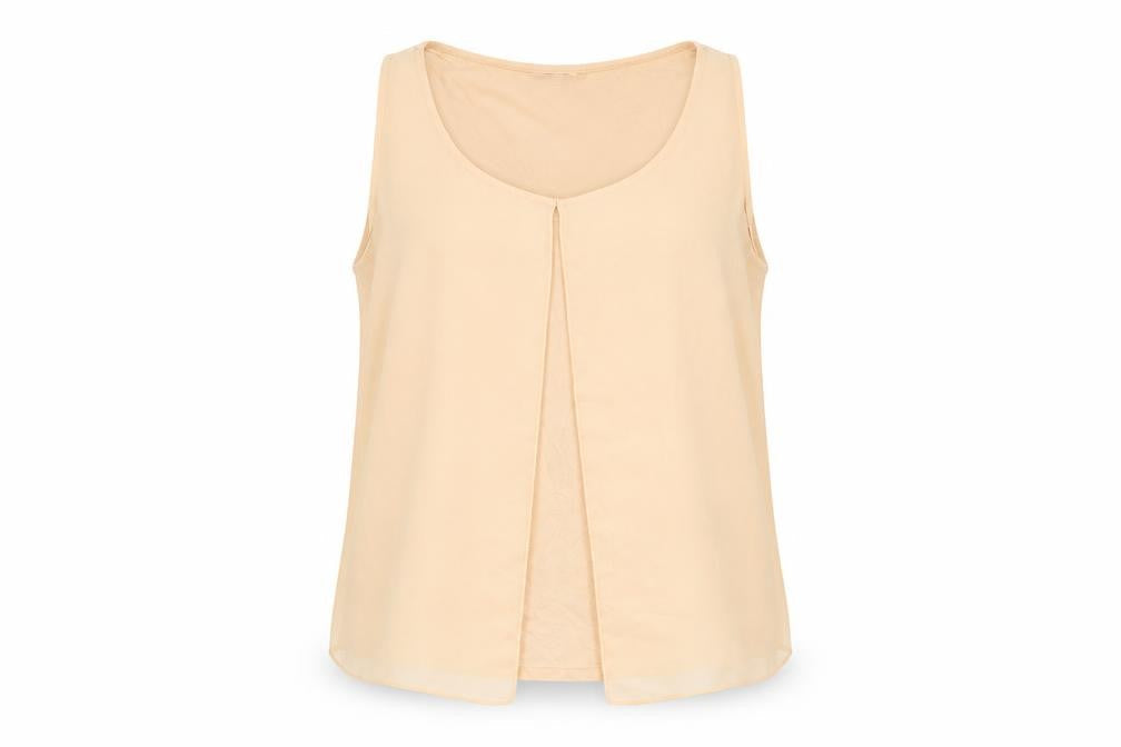 Red Herring Women's Beige Size 14 Sleeveless Tank Top