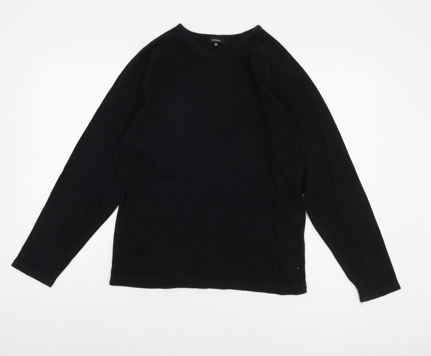 Linea Men's Black Long Sleeve Crew Neck T-Shirt M