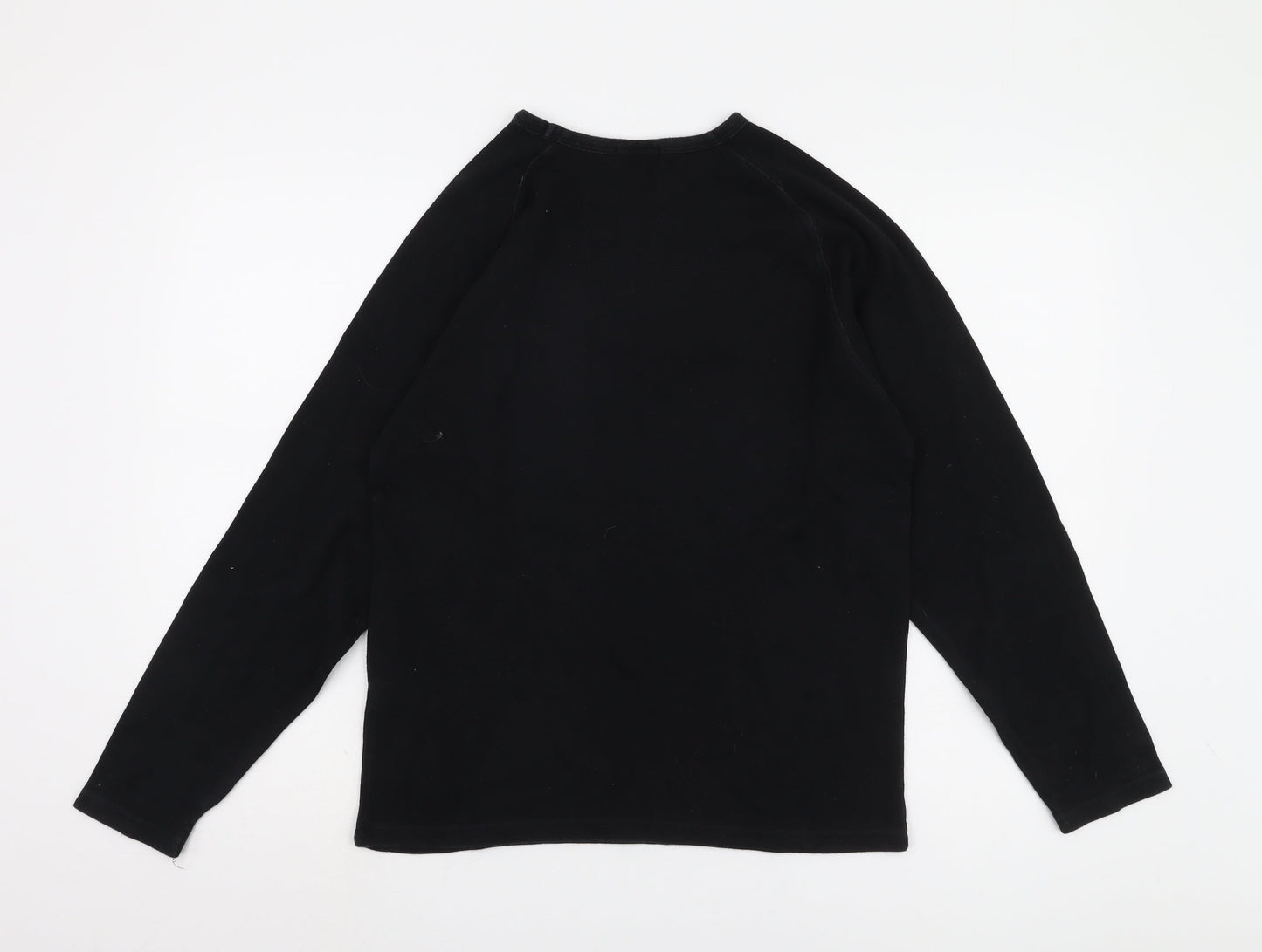 Linea Men's Black Long Sleeve Crew Neck T-Shirt M