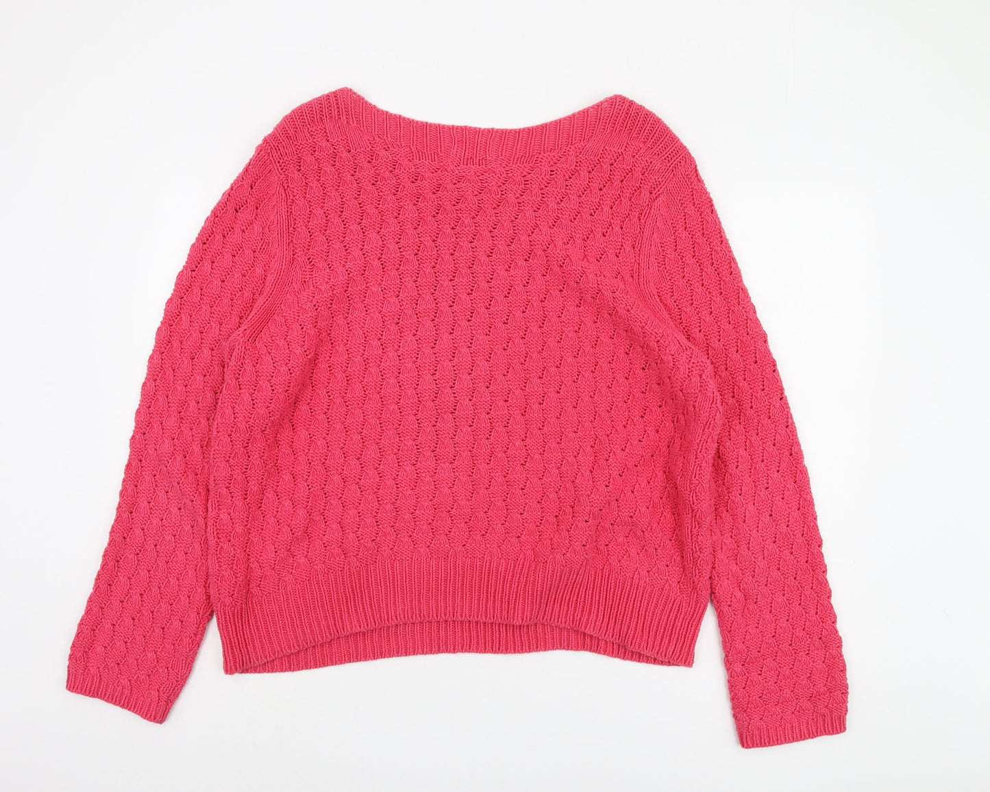 Marks and Spencer Women’s Pink Cable-Knit Jumper