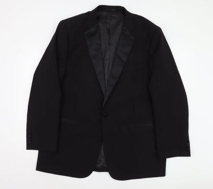 Additional front view of 1860 Limited Collection Men's Black Blazer, size 48