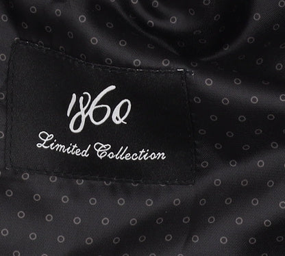 Close-up detail of 1860 Limited Collection Men's Black Blazer, size 48