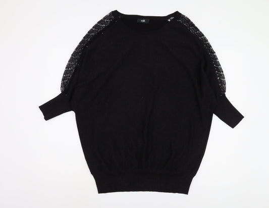 Wallis Women’s Black Jumper, L Size, Viscose Blend