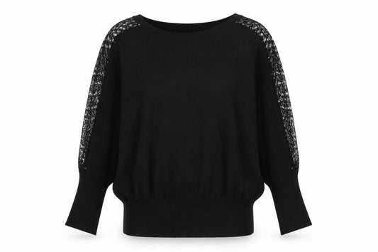 Wallis Women’s Black Jumper, L Size, Viscose Blend