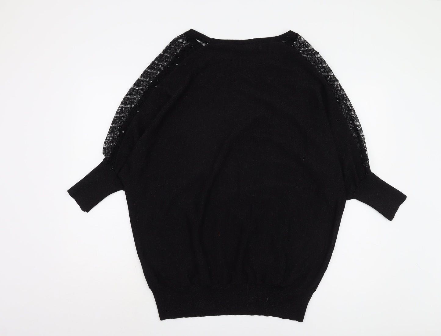 Wallis Women’s Black Jumper, L Size, Viscose Blend