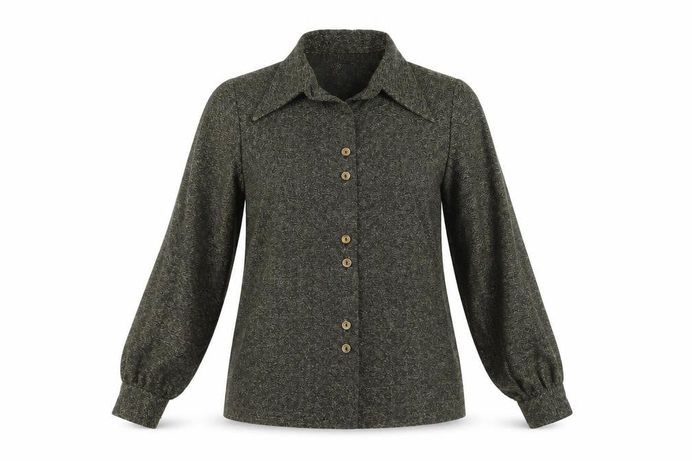 Clifton Women's Black Slim Button-Up Shirt 12
