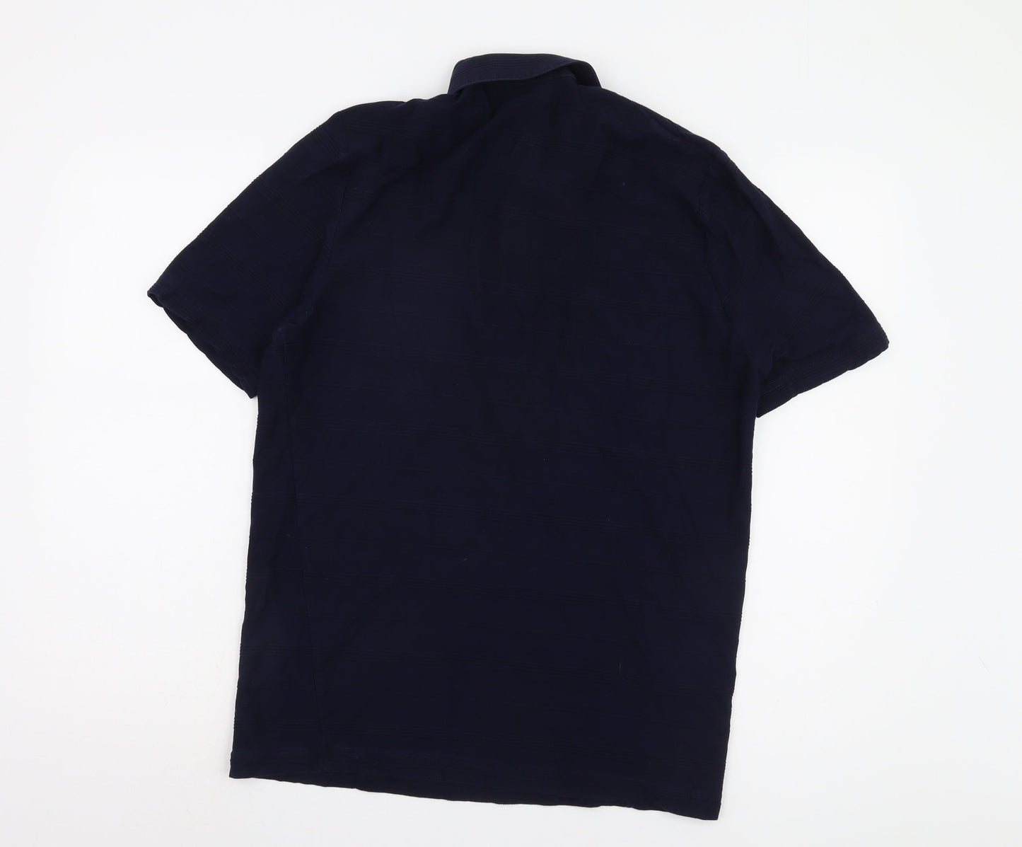 Marks and Spencer Men's Blue Polo Shirt L
