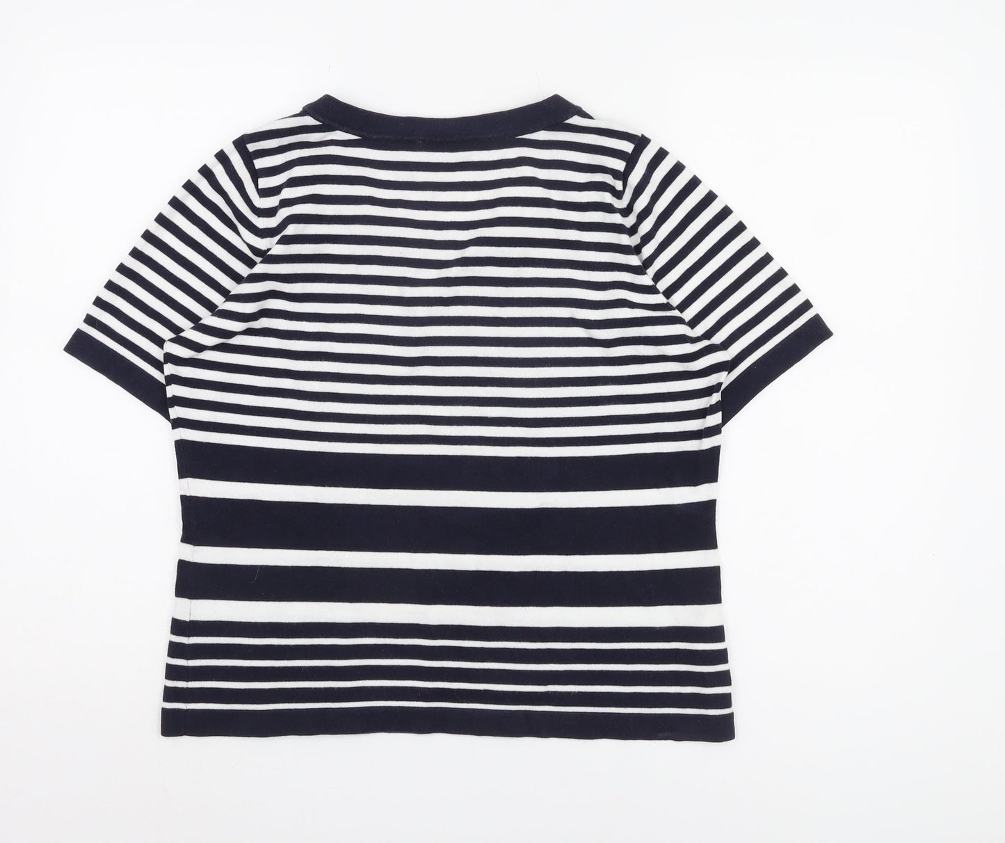 CC Women's L Black & White Striped T-Shirt