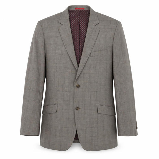 Greenwoods Men's Grey Check Blazer 48R Formal