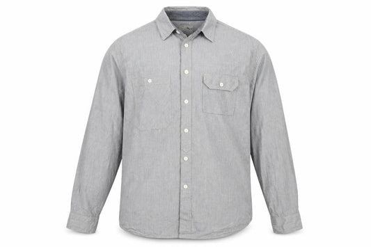 Burton London Men's Grey 2XL Cotton Casual Shirt