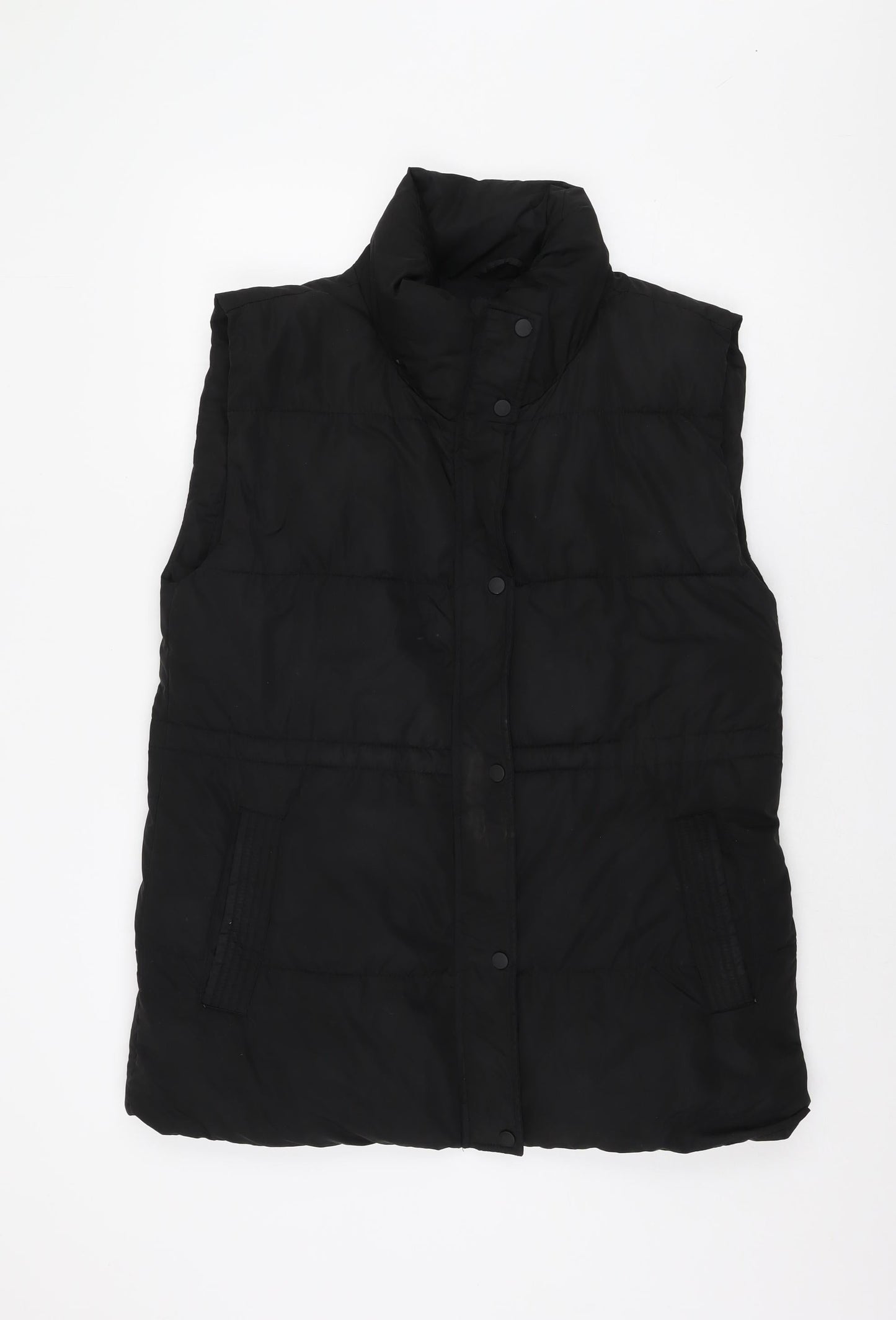 Stradivarius Black Puffer Waistcoat Women L