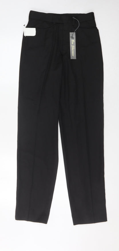 Ben Sherman Women's Black Straight Trousers, Size 26R