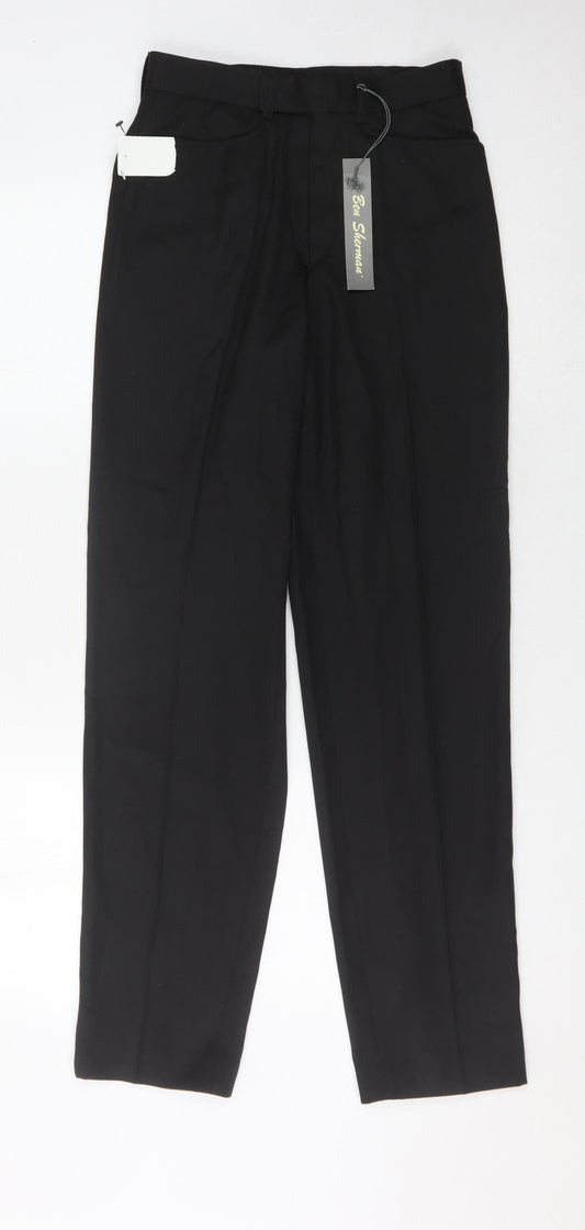 Ben Sherman Women's Black Straight Trousers, Size 26R