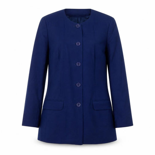 Alexon Women's Blue Wool Long Suit Jacket Size 12