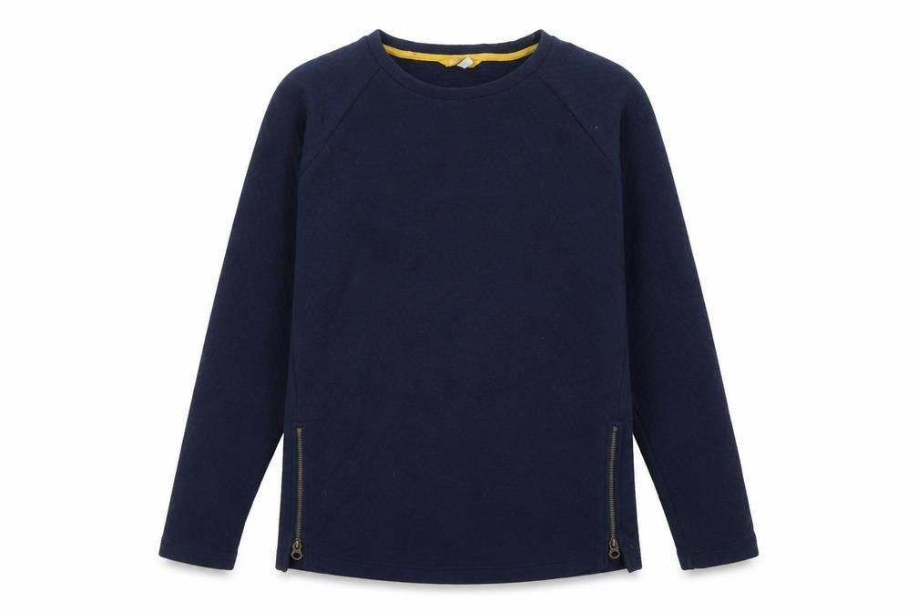 Joules Women's Blue 2XS Pullover Sweatshirt with Zips