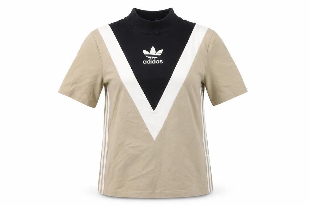 Adidas Women's Beige High Neck T-Shirt Size 4