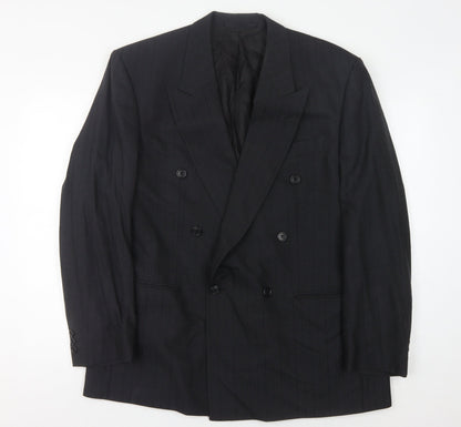 Additional front view of Bäumler Black Double-Breasted Blazer, size 44R