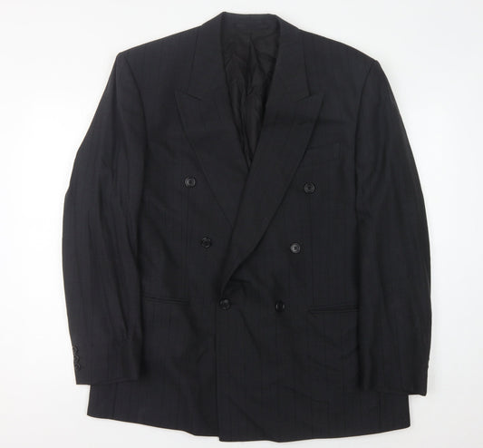 Bäumler Black Double-Breasted Blazer, Size 44R
