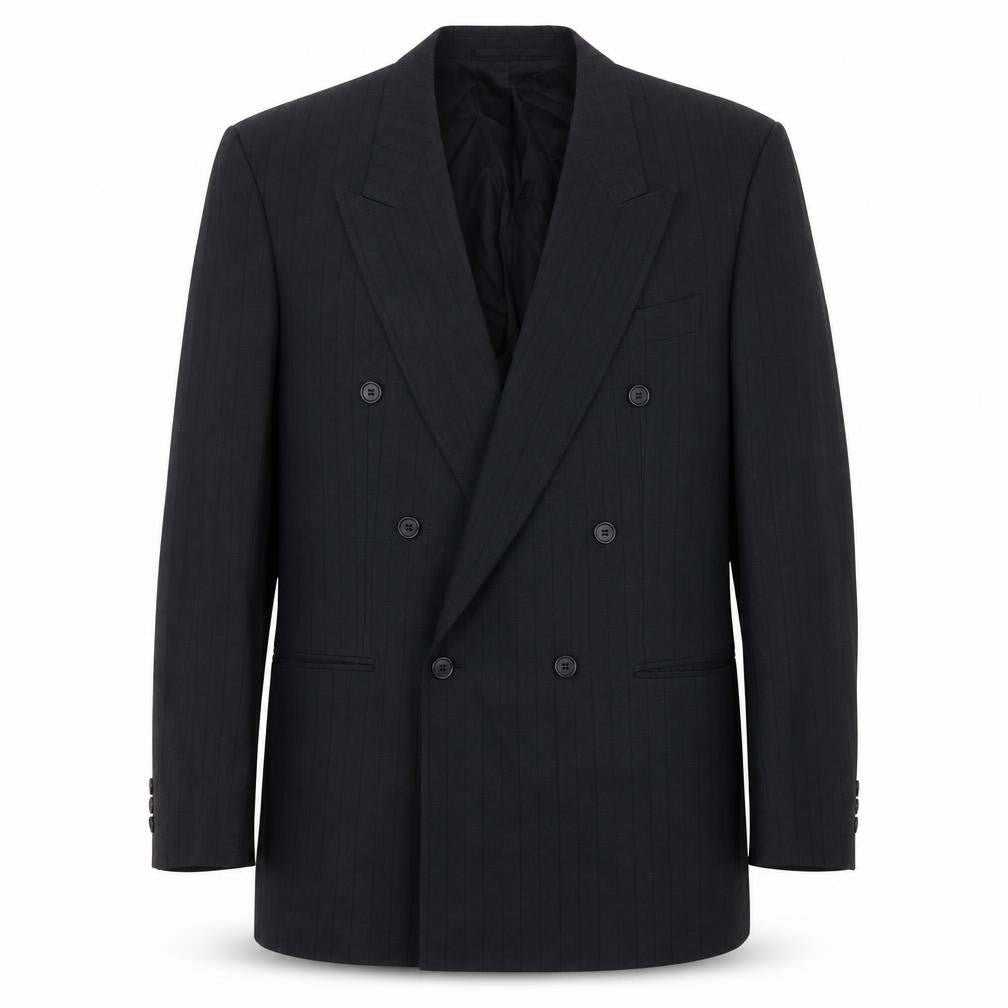 Bäumler Black Double-Breasted Blazer, Size 44R