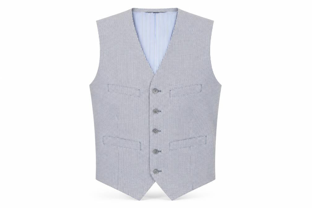 Banana Republic Men's Multicoloured Waistcoat 36 Check