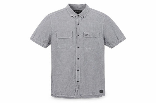 Firetrap Men's Grey Button-Up Shirt - Size S