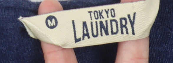 Tokyo Laundry Men's Blue Cotton Pullover Crew Neck Jumper M