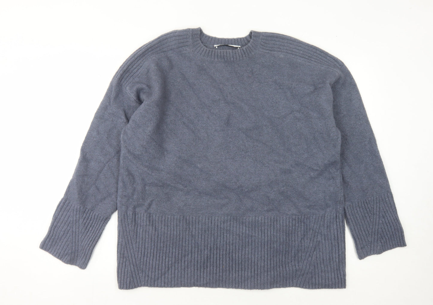 Zara Women's Grey Crew Neck Pullover Jumper L