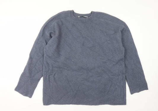 Zara Women's Grey Crew Neck Pullover Jumper L