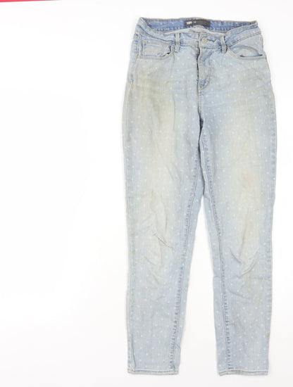 Levi's Women's Skinny Light Blue Polka Dot Jeans Size 26