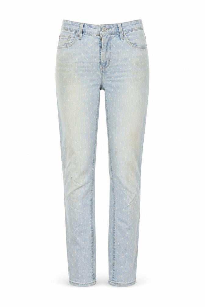 Levi's Women's Skinny Light Blue Polka Dot Jeans Size 26