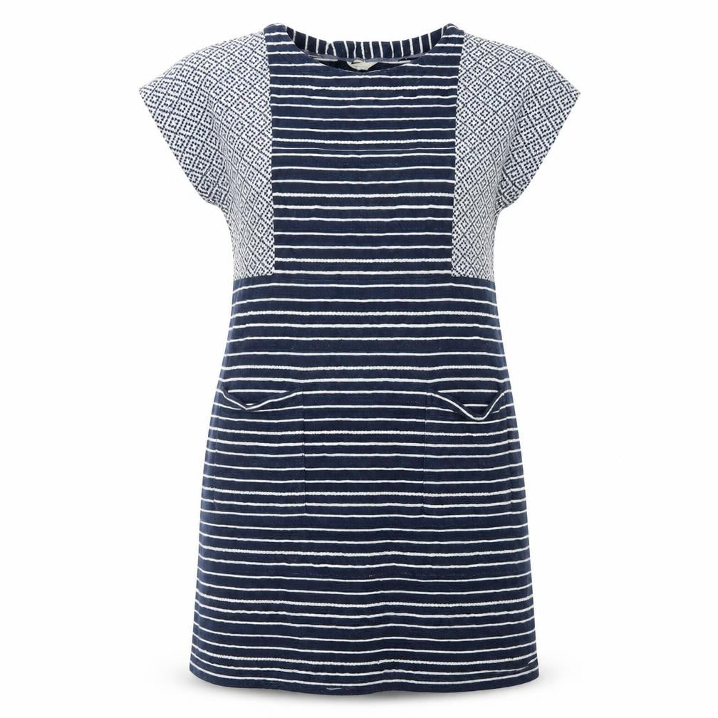 White Stuff Women's Blue & White Striped Shift Dress, Size 12