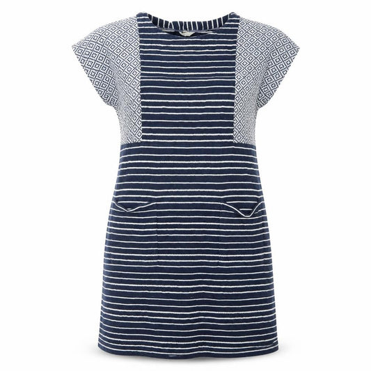 White Stuff Women's Blue & White Striped Shift Dress, Size 12