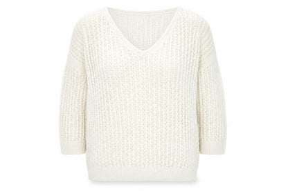Topshop Women's Ivory Open-Knit Pullover Jumper Size 10