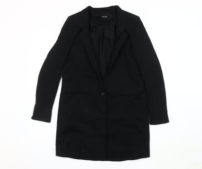 Vero Moda Women's Black Long Coat, Size 6, Lined