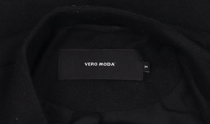 Vero Moda Women's Black Long Coat, Size 6, Lined