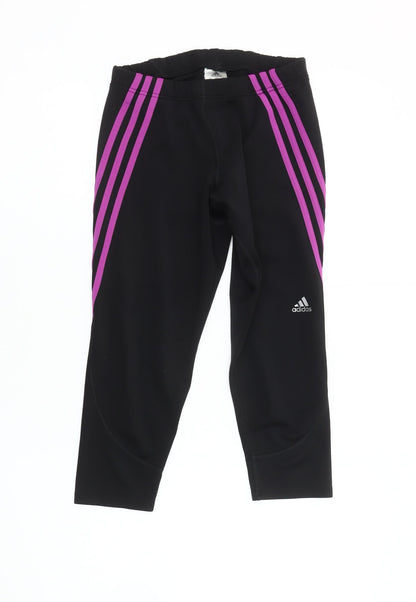 Additional front view of Adidas Women's Black Slim Fit Leggings S