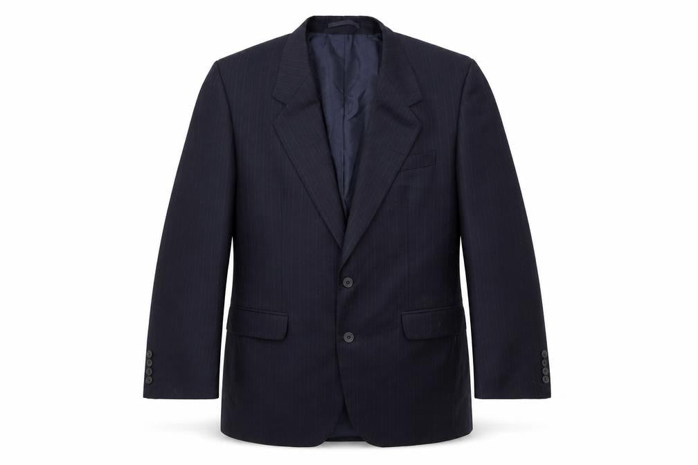 Centaur Men's Blue Wool Blazer 42 Regular Striped
