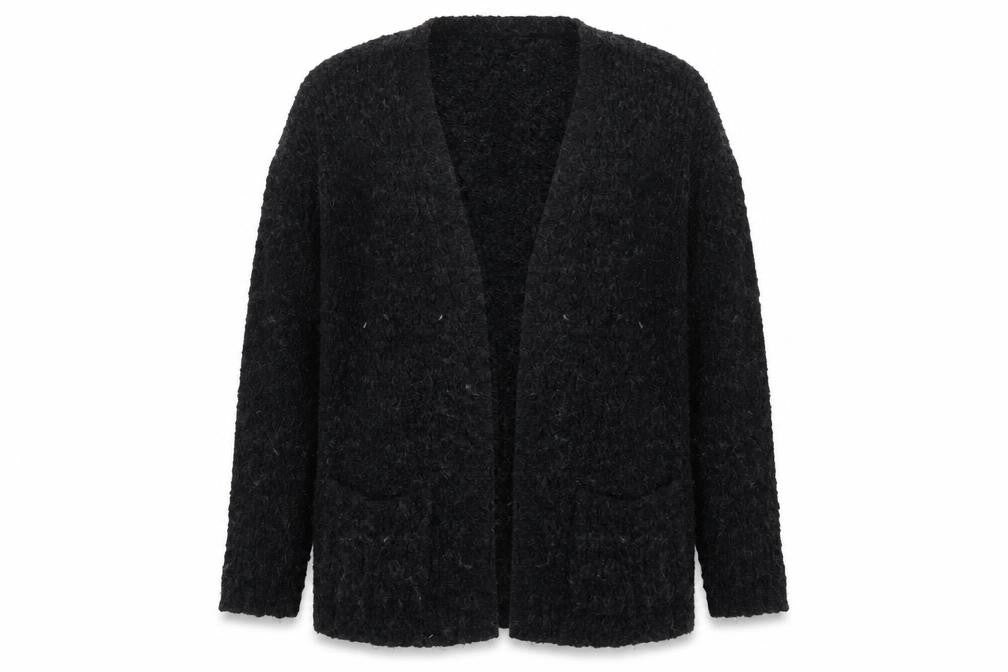 Jacqueline de Yong Women's Black Open Front Cardigan Size S