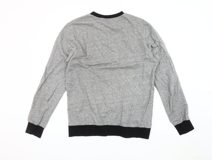Jack & Jones Men’s Grey Pullover Jumper, Large, Crew Neck