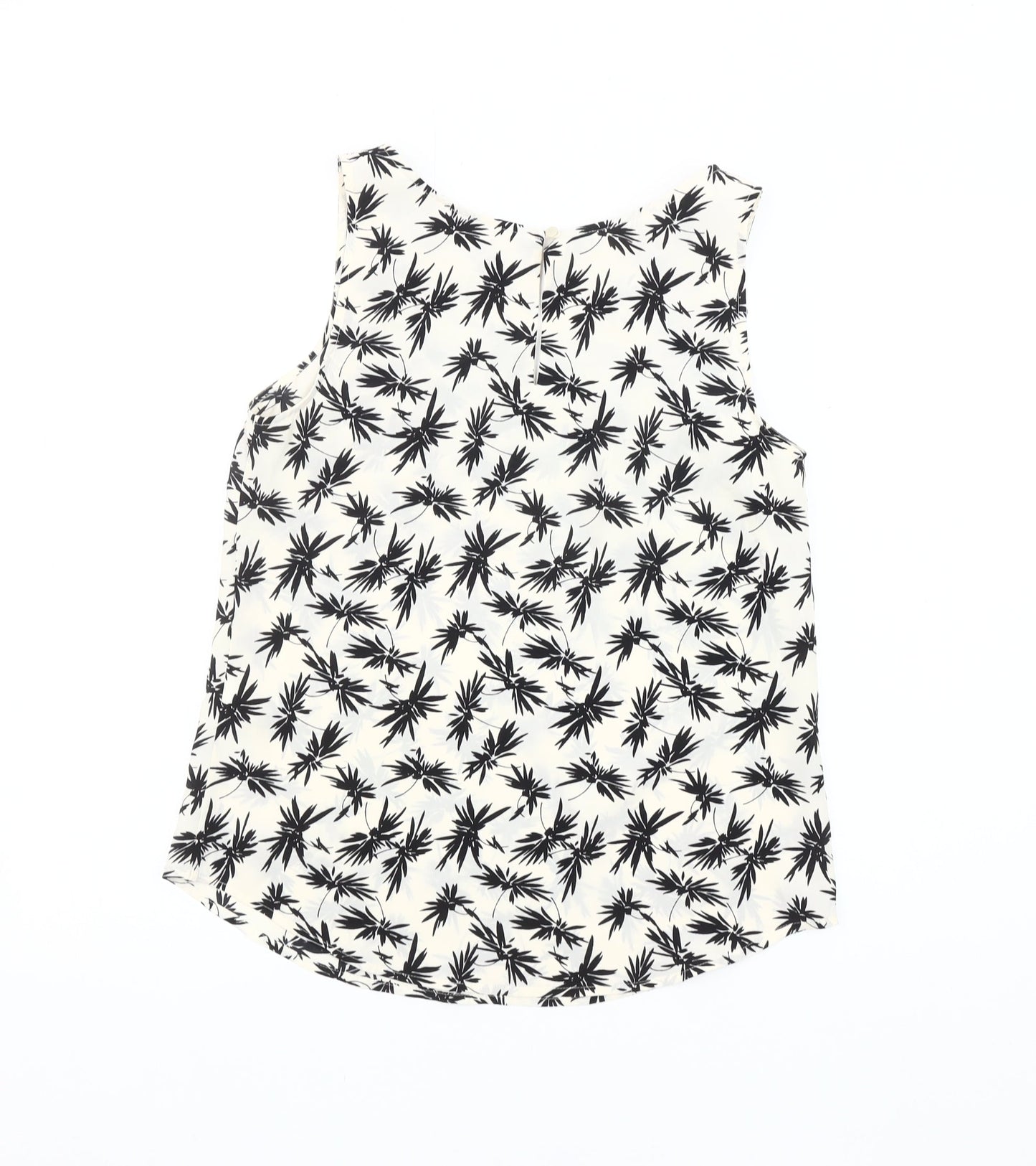 Oasis Women's Black Floral Tank Top Size 10