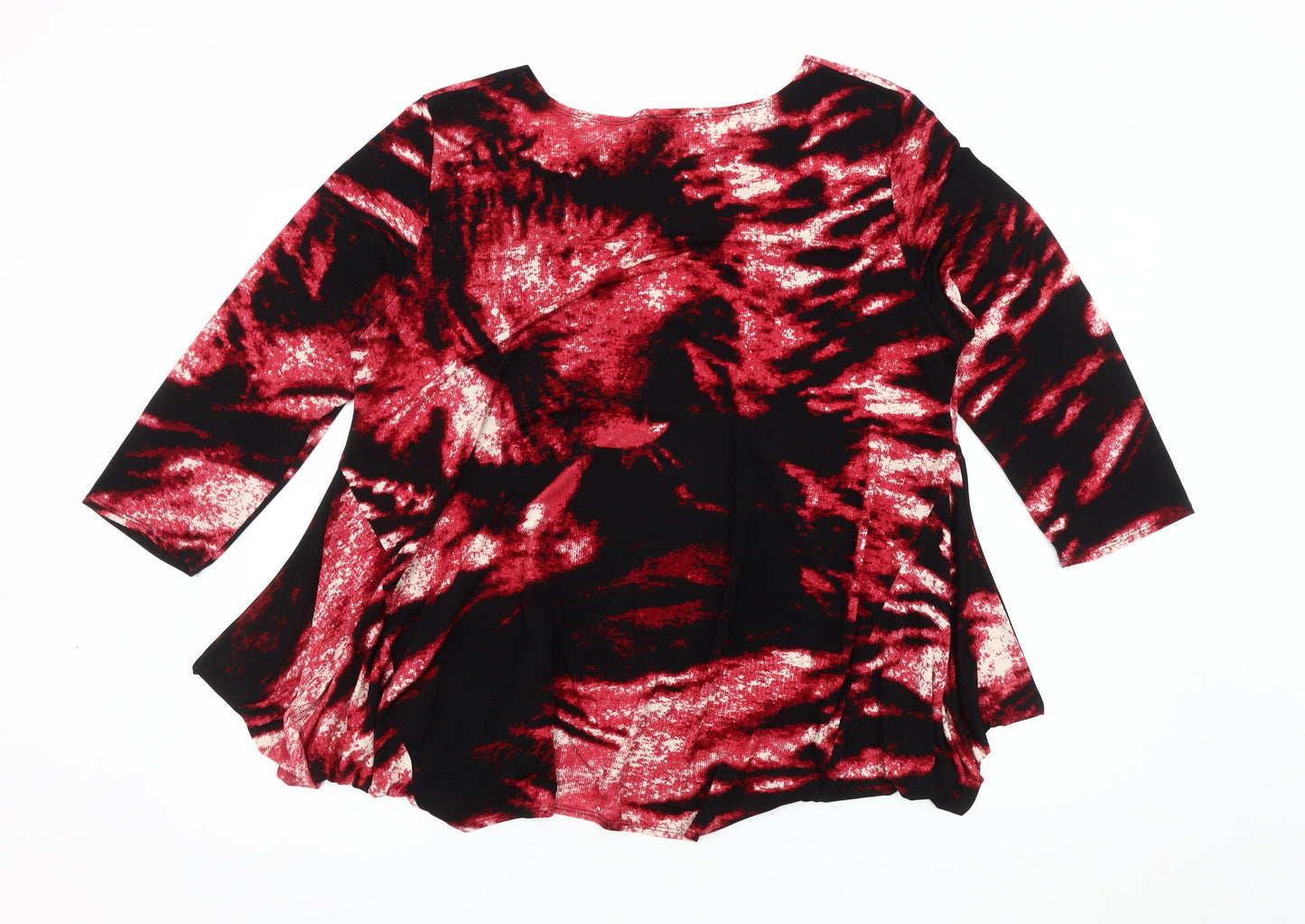 Saloos Women's Red Abstract Tunic, Size 18