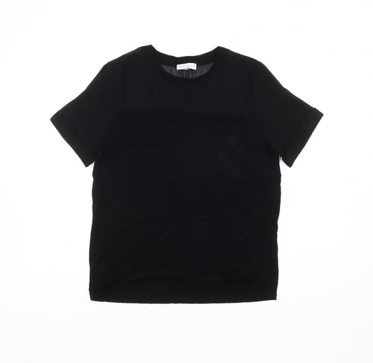 Warehouse Women's Black Short Sleeve Top Size 10