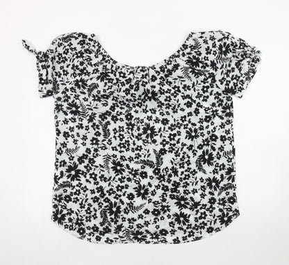 Yessica Women's Black Floral Blouse Size 16