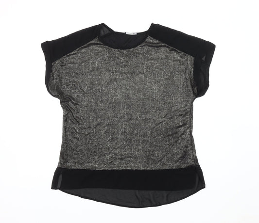 Roman Women's Black Short Sleeve Top