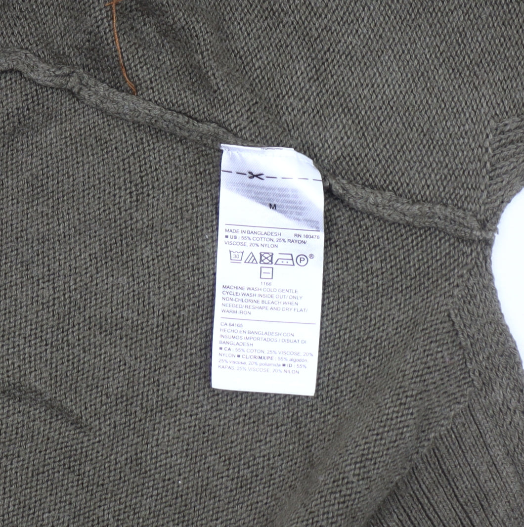 Old Navy Women's Green Open Front Cardigan, Size M, Casual Knitwear