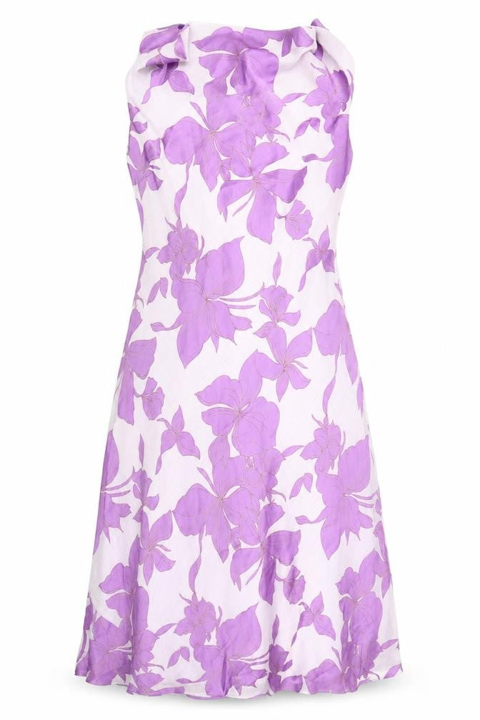 Jacques Vert Women's Purple Floral Sleeveless Dress Size 10