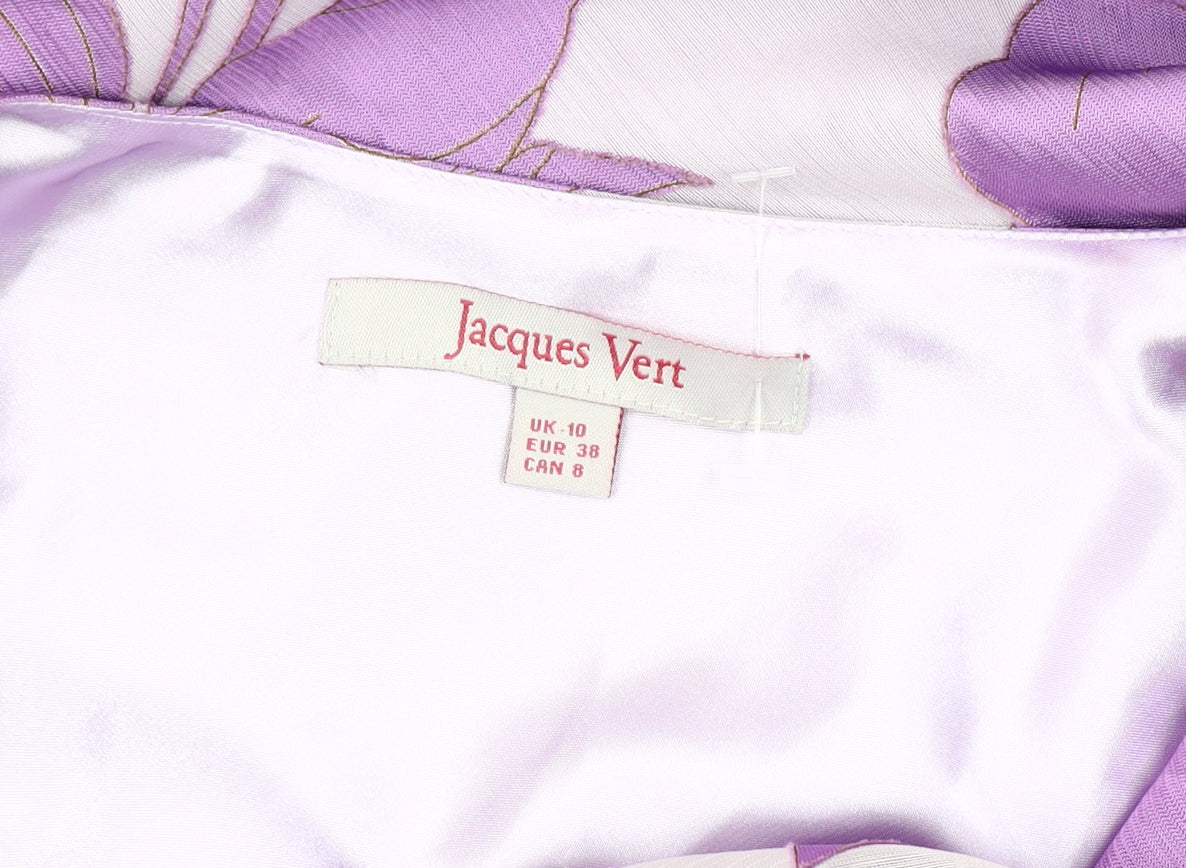 Jacques Vert Women's Purple Floral Sleeveless Dress Size 10